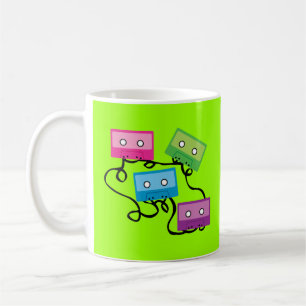 Farbige Kassettendecks Kaffeetasse