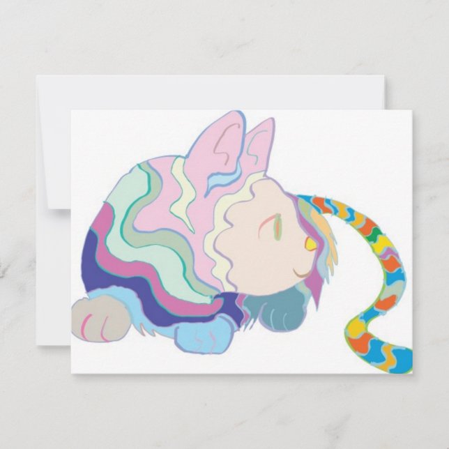 Farbige Katze (Vorderseite)