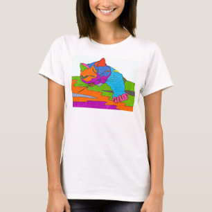 Farbige Katze T-Shirt
