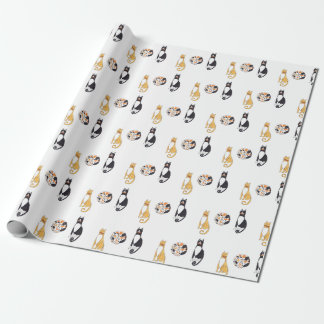 farbige Katzen Geschenkpapier