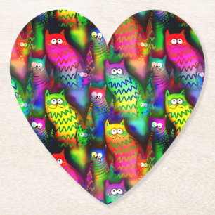 Farbige Katzen Muster-57578 Untersetzer