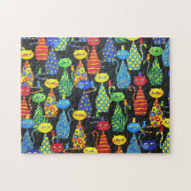 Farbige Katzen und Mäuse