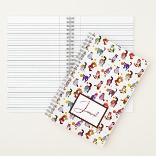 Farbige Katzen-Zeitschrift Notizbuch