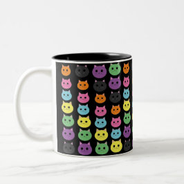 Farbige Katzen Zweifarbige Tasse