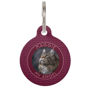 Farbige Katzenmutter-Geschenk Herringbone Haustiermarke