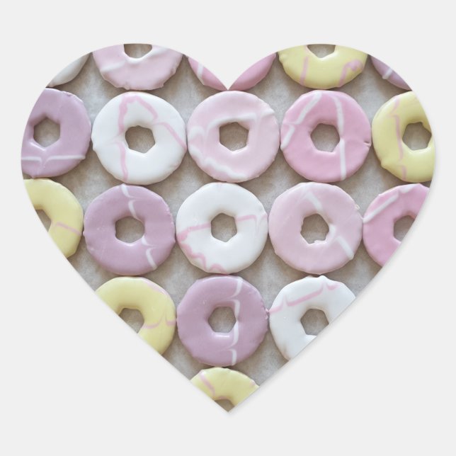 Farbige Kekse Herz-Aufkleber (Vorderseite)