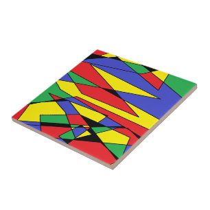 Farbige Keramik Abstrakt Fliese