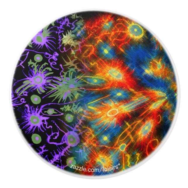 Farbige Keramik Keramikknauf (Vorderseite)