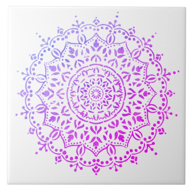 Farbige Keramik mit Blumenmuster Fliese (Vorderseite)