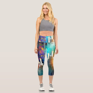 Farbige Kerzenhalter abstrakte Malerei Capri Leggings