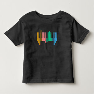 Farbige Keyboard-Piano-Keys für Musical-Instrument Kleinkind T-shirt