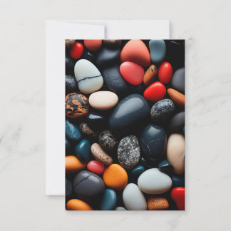 Farbige Kies Einladung