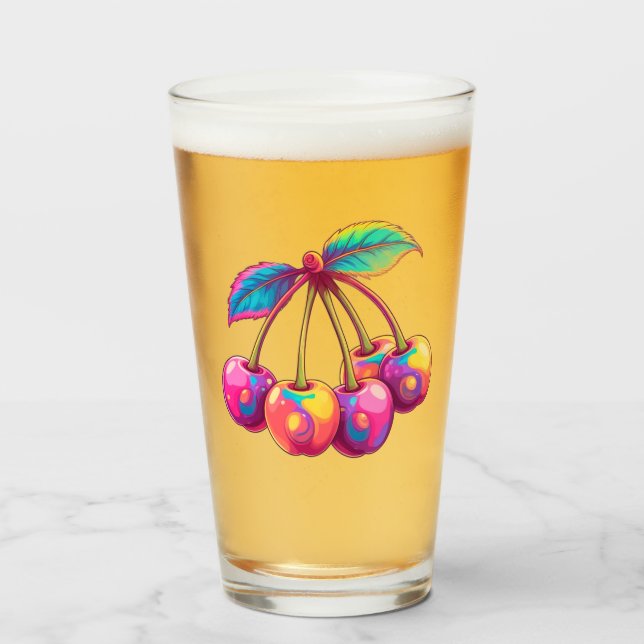 Farbige Kirschen Glas (Vorne (Gefüllt))