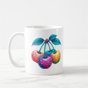 Farbige Kirschen Kaffeetasse