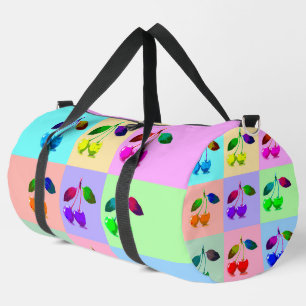 Farbige Kirschen - Pop Art Duffle Bag