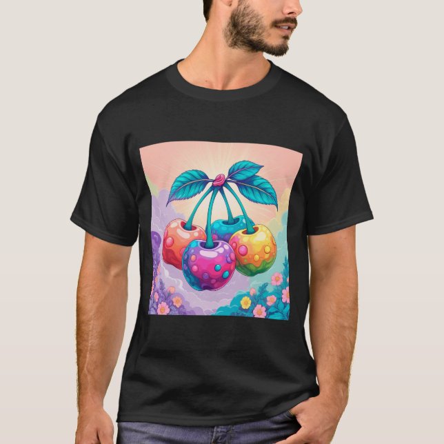 Farbige Kirschen T-Shirt (Vorderseite)