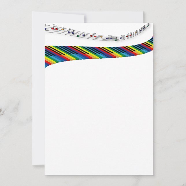 Farbige Klaviertastatur (Vorderseite)