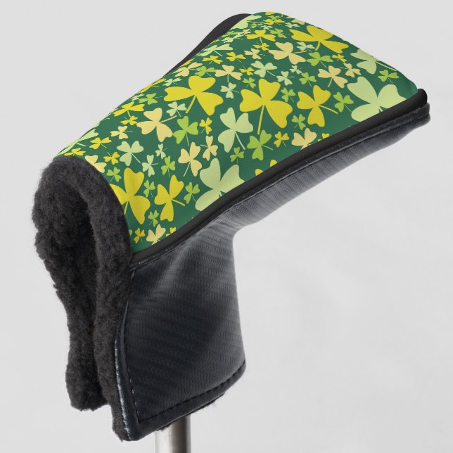 Farbige Kleeblätter Golf Headcover (3/4 Vorderseite)