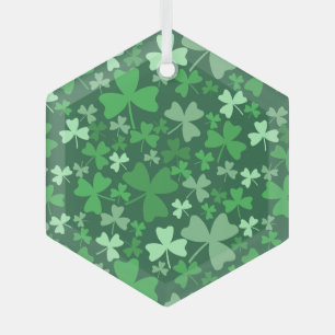 Farbige Kleeblätter Ornament Aus Glas
