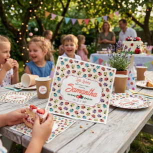 Farbige kleine Marienkäfer-Geburtstagsfeier Papier Serviette