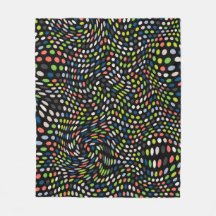 Farbige kleine Punkte Hintergrund. Kreise winken. Fleecedecke