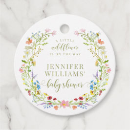 Farbige kleine Wildblume Babydusche danke Geschenkanhänger