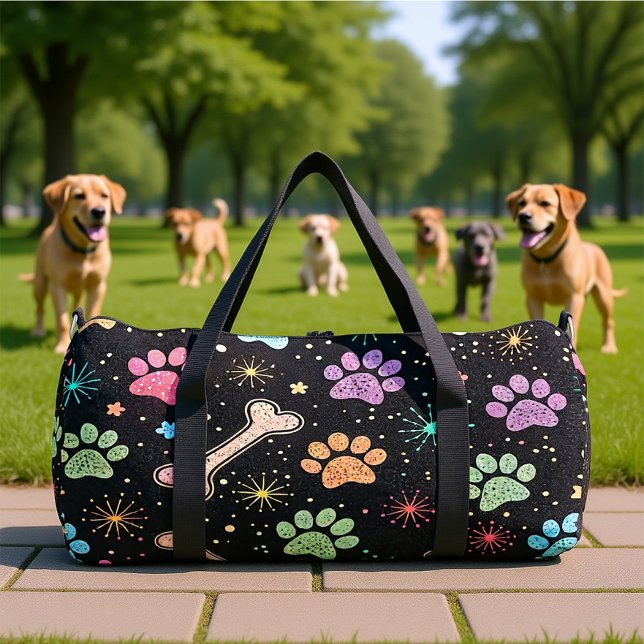Farbige Knochen Starburst-Ausrüstung  Duffle Bag (Von Creator hochgeladen)