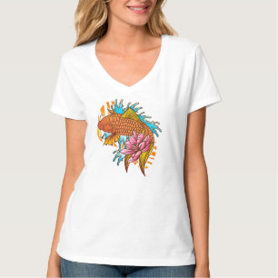 Farbige Koi-Goldfisch-T-Shirt T-Shirt