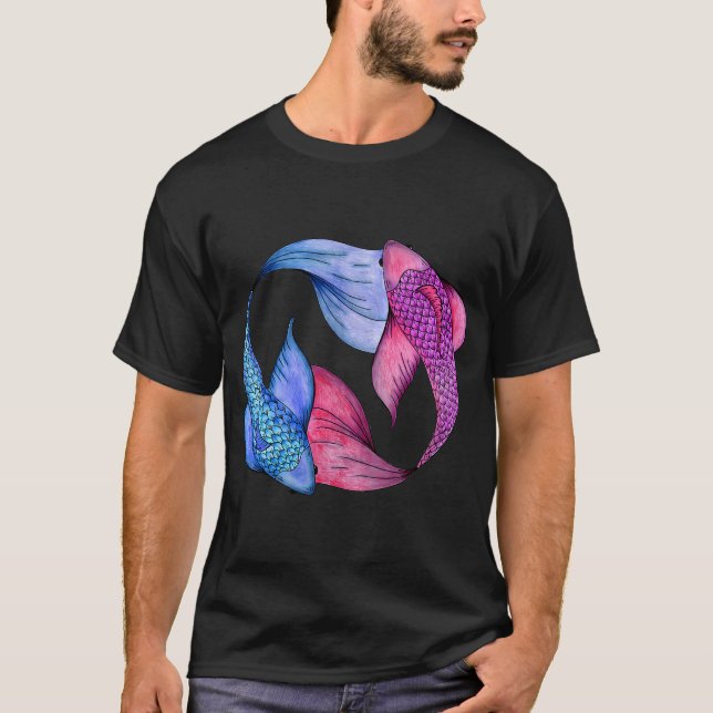 Farbige Koi T-Shirt (Vorderseite)