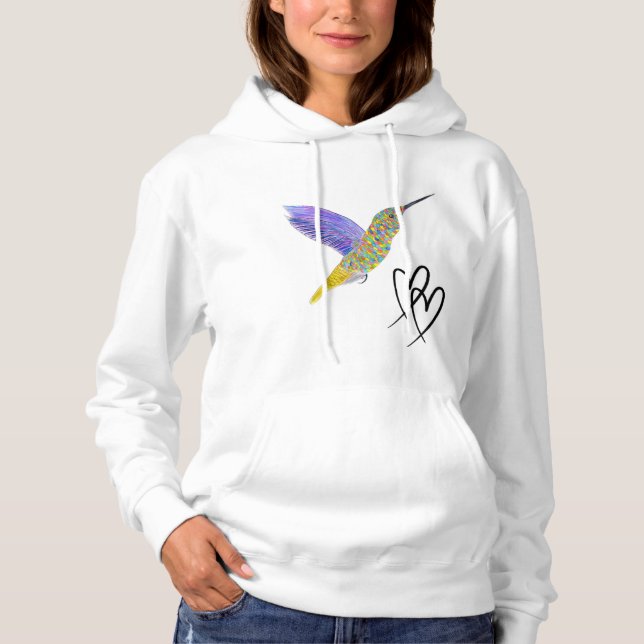 Farbige Kolibris Hoodie (Vorderseite)