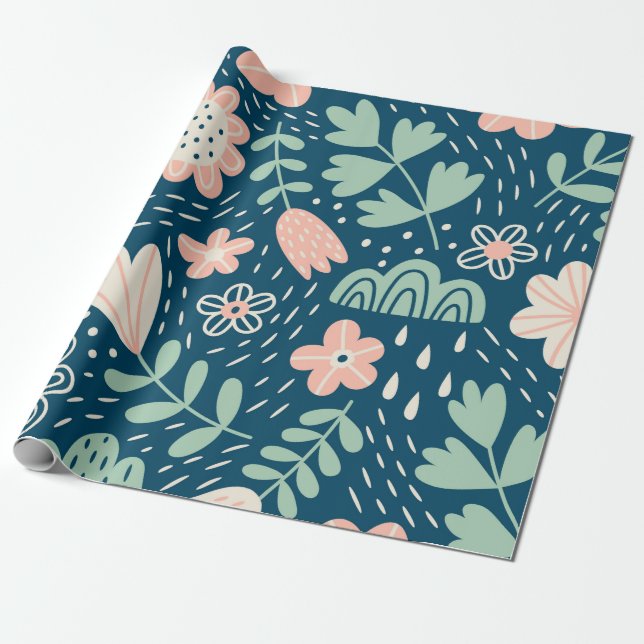 Farbige, konfektionierte Backsteine mit orangefarb Geschenkpapier (Ungerollt)