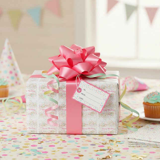 Farbige Konfetti Geschenkpapier (Von Creator hochgeladen)