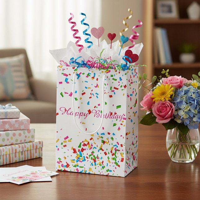 Farbige Konfetti Mittlere Geschenktüte (Von Creator hochgeladen)