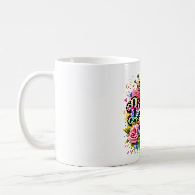Farbige königliche Geburtstagsfeier Kaffeetasse (Links)