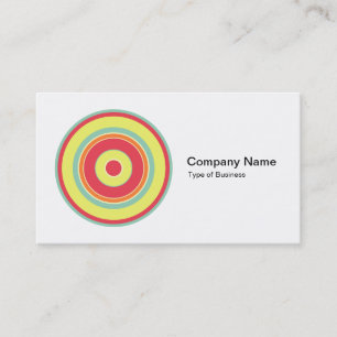 Farbige konzentrische Kreise 01 Visitenkarte