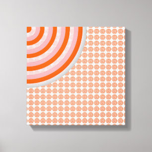 Farbige konzentrische Kreise gespaltene Leinwand