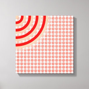 Farbige konzentrische Kreise gespaltene Leinwand