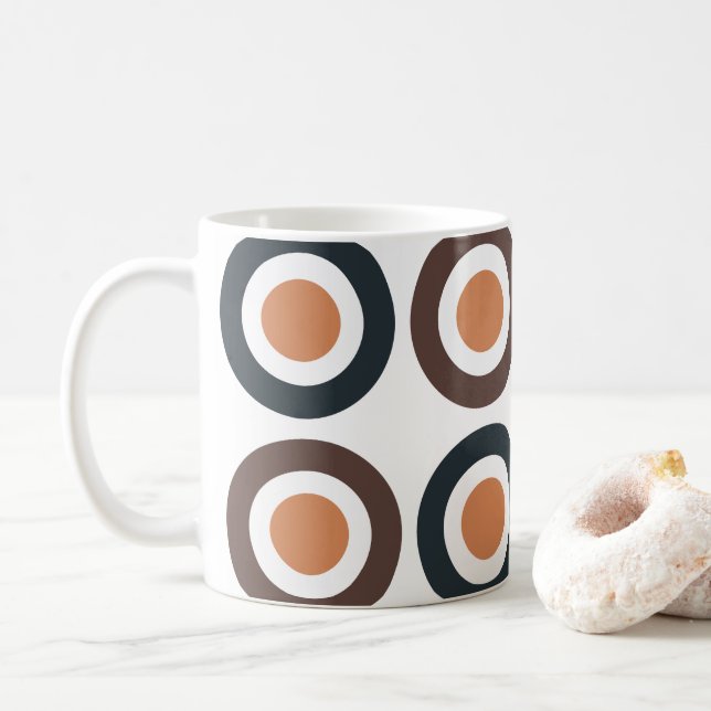 Farbige konzentrische Kreise Kaffeetasse (Mit Donut)