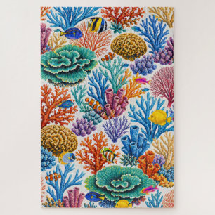 Farbige Korallenriff-Tropenfische Puzzle