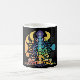 Farbige Kosmische Chakra-Meditation Geistige Energ Kaffeetasse