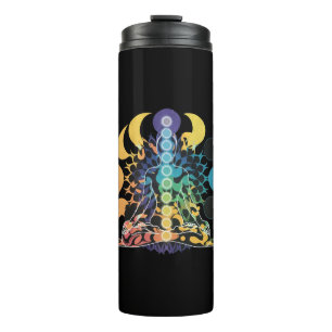 Farbige Kosmische Chakra-Meditation Spirituelle En Thermosbecher