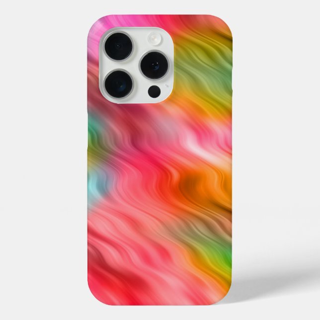 Farbige Krane Blume Wavy Textur Case-Mate iPhone Hülle (Rückseite)