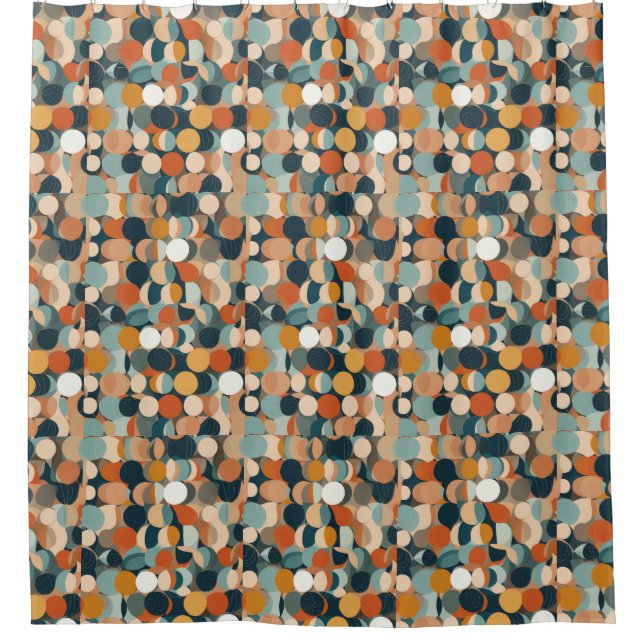 Farbige Kreise Duschvorhang (Vorderseite)