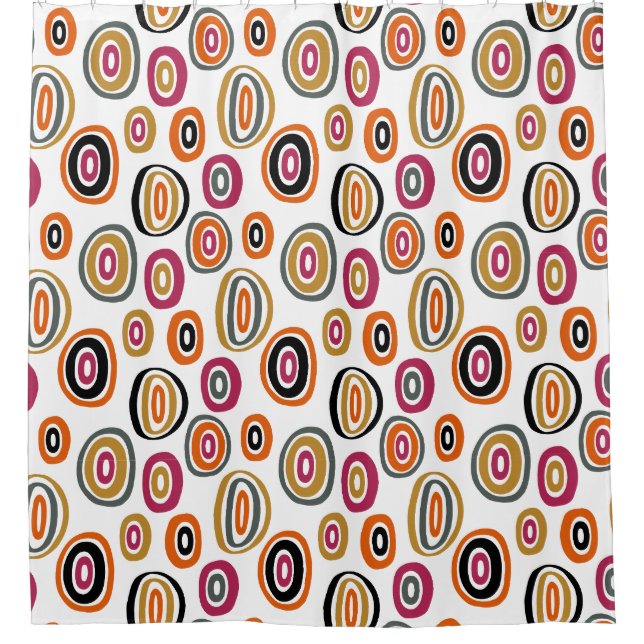 farbige Kreise, geometrische abstrakte Kunst  Duschvorhang (Vorderseite)