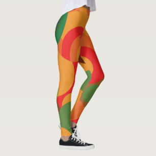 Farbige Kreise im Mittelalter Leggings