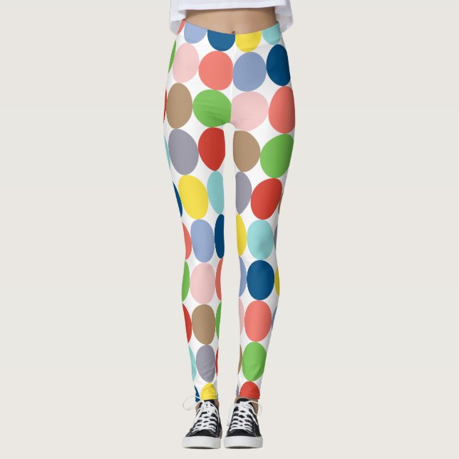 Farbige Kreise in Pastellfarben Leggings (Vorderseite)