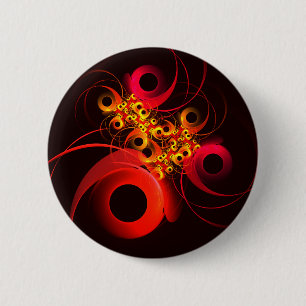 Farbige Kreise Modernes Abstraktes Kunstmuster #08 Button
