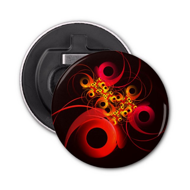 Farbige Kreise Modernes Abstraktes Kunstmuster #08 Flaschenöffner (Vorderseite)