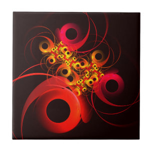 Farbige Kreise Modernes Abstraktes Kunstmuster #08 Fliese