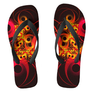 Farbige Kreise Modernes Abstraktes Kunstmuster #08 Flip Flops